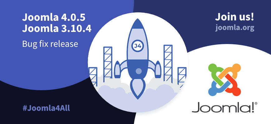 Joomla 4.0.5 Stable Joomla 4.0.5 Stable - Ready for a new world of possibilities. Use the hashtags #joomla4 #Joomla4All
