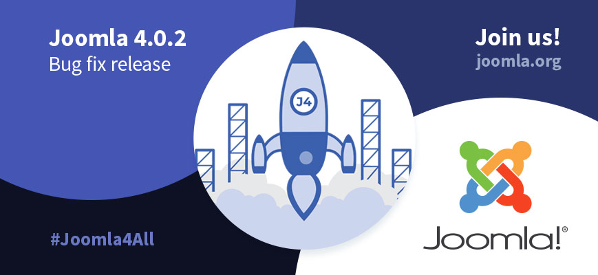 Joomla 4.0.2 Stable Joomla 4.0.1 Stable - Ready for a new world of possibilities. Use the hashtags #joomla4 #Joomla4All